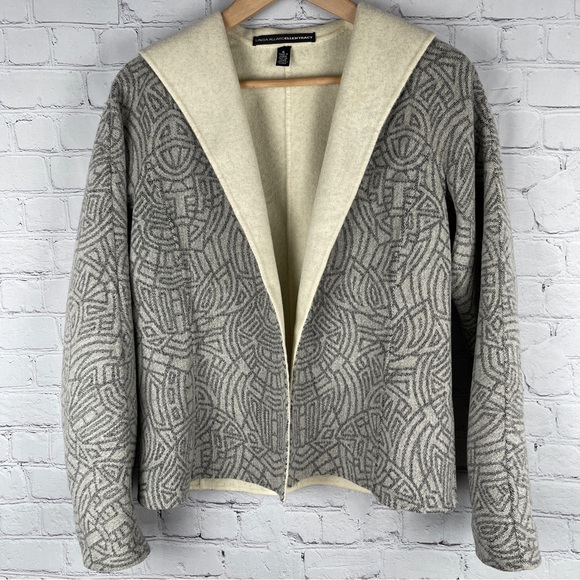 LINDA ALLARD ELLEN TRACY 100% wool tab collar open front jacket, size 4 - Picture 15 of 15